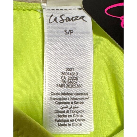 La Senza Neon Yellow Bikini Set Adjustable Straps Top XS Bottoms SM - Picture 10 of 12